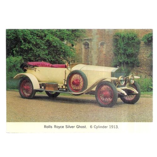 ROLLS-ROYCE 1913 'Silver Ghost'' veteran car vintage unused postcard #