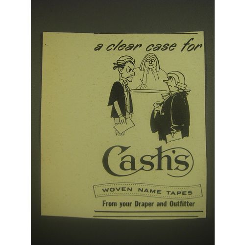 1962 Cash's Woven Name Tapes Advertisement - A clear case for Cash's
