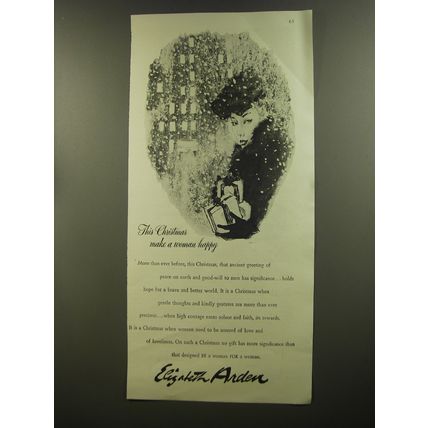 1944 Elizabeth Arden Products Ad - This Christmas make a woman happy
