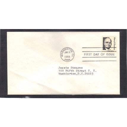 FDC 1862 20c Harry S. Truman (No Cachet-Typed/A) CV40726