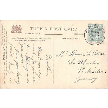 Miss Ethel Irving Postcard 1908 used VGC