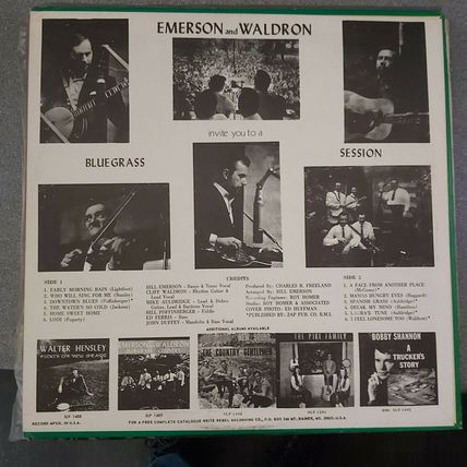Emerson And Waldron – Bluegrass Session (SLP1493) 1970 (LP)