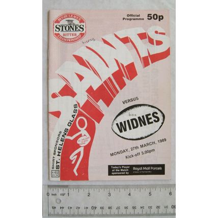 1989 programme St. Helens v. Widnes