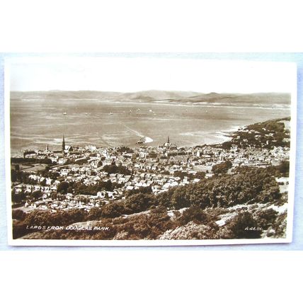 vintage postcard Largs from Douglas Park