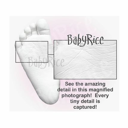 New Baby Casting Kit Black Display Frame Photo 3D Hand Foot Cast Gift BabyRice