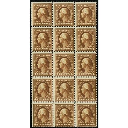 377, Mint NH F-VF RARE Block of 15 Stamps Cat $975.00 - Stuart Katz