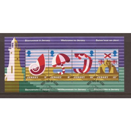 1975 Jersey Tourism, Fine Used M/S of Stamps, SG ms128