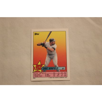 Rickey Henderson 1989 Topps FOIL Sticker NO. 145 Stickerback Dave Winfiield