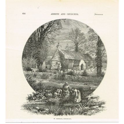 St Boniface, Bonchurch, IOW, Book Illustration (Print), c1891