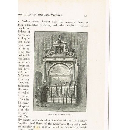 Ashford, St Marys, Tomb of Sir Richard Smythe, Book Illustration (Print), c1891