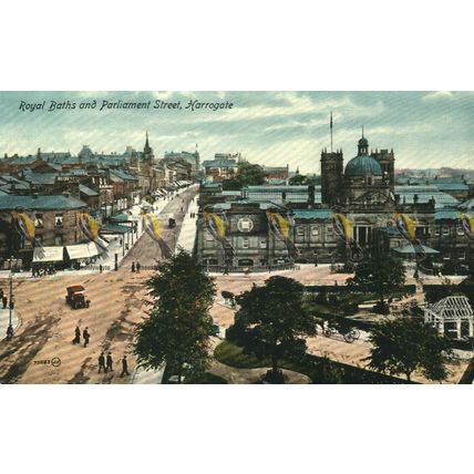 Royal Baths & Parliament Street, Harrogate, 75683 Valentine's Series, Postcard