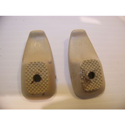 1972 73 74 75 76 DODGE DART PLYMOUTH DUSTER OFF WHITE COAT HOOK PAIR OEM