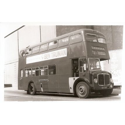 Black & White Photograph of South Wales Transport Co. Ltd. - RCY 347