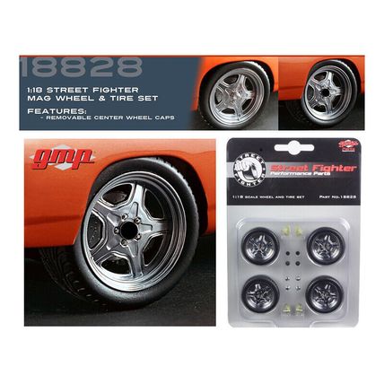Street Fighter Mag Wheel and Tire Set of 4 pieces from "1970 Plymouth RoadRun...