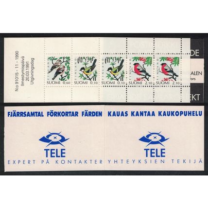 Finland Tit Chaffinches Bullfinch Birds Booklet 1991 MNH SG#1250-1252