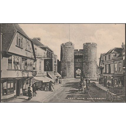 West Gate, Canterbury, Kent, 1923 - Wildey Postcard