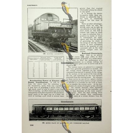 Electric Locomotive, Victorian Inventions, Book Illustration, c1907
