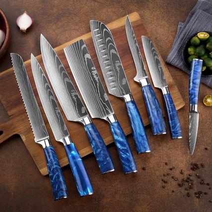 SENKEN 16-Piece Kitchen Knife Block Set - Japanese Chef'S Knife Set with Laser D