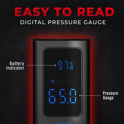 POCKET AIR Tire Inflator Portable Air Compressor by Bullseye Pro for Tires, Ball