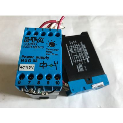 E.T.A CONTROLS NUG 03 AC CONTROL TIME DELAY RELAY NUG 03 AC 115V/DC 12V,SR