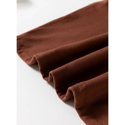 Coffee Solid Color U Neck Slim Fit Tank Top