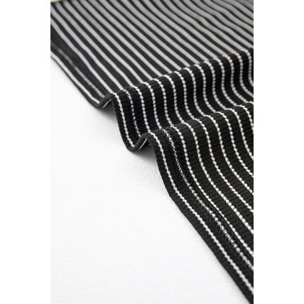 Black Stripe Criss Cross Side Slits Slim Fit Sleeveless Midi Dress
