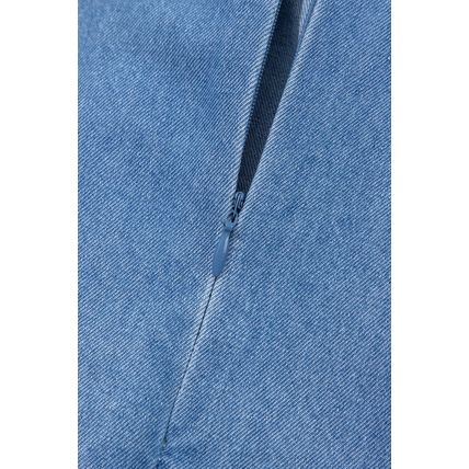 Beau Blue Frilled Peter Pan Collar Loose Denim Short Dress