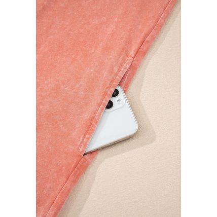 Flamingo Mineral Wash Tank Mini Dress with Pockets