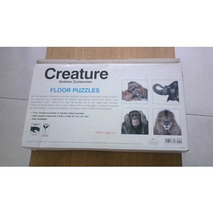 CREATURE by Andrew Zuckerman. Double-Sided Floor Puzzles 16 Large Piece Jigsaws