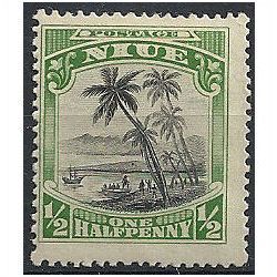 Niue 1920 SG38 1/2d Black & Green Mounted Mint . .