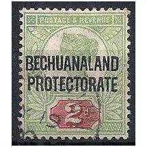 Bechuanaland 1892 SG62 2d Grey-Green & Carmine Very Fine Used .. .