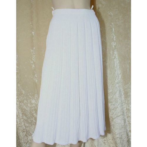 Vintage 1970 White Knit Tennis Style Skirt Size 10