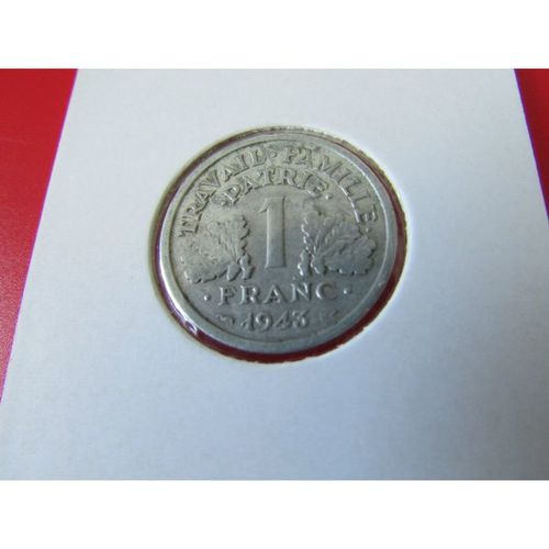1943 FRANCE ONE FRANC FREE POST. Q