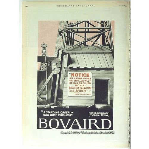 bovaird 1928 standing order most producers oil drilling vintage ad