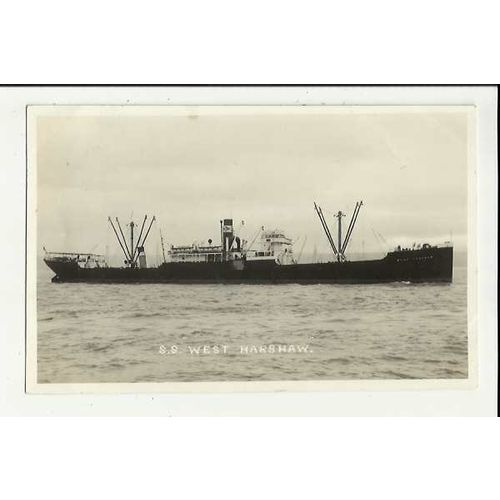 United States Government SS WEST HARSHAW Postcard by Feilden