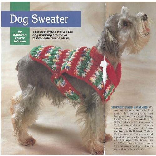 Crochet Pet Pattern Dog Sweater