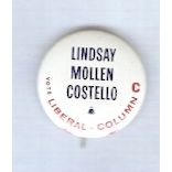 New York Mayor Candidate: Lindsay Political Campaign Button~7