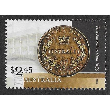 AUS 2005 $2.45 '150TH ANN OF FIRST AUSTRALIAN COIN' FINE USED (EBID67-969)