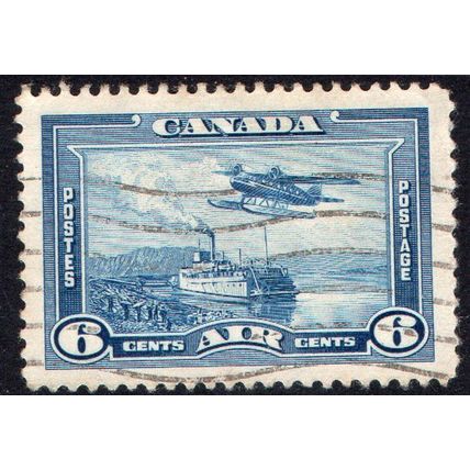 Canada Sg371 6c blue air fine used (ALB)