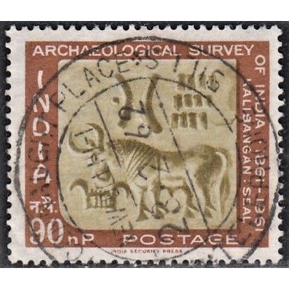 India, 1961 90np Kalibangan Seal. SG 447 (Scott #349), used
