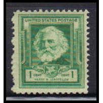 864 1c Henry Longfellow Fine MNH KA3981