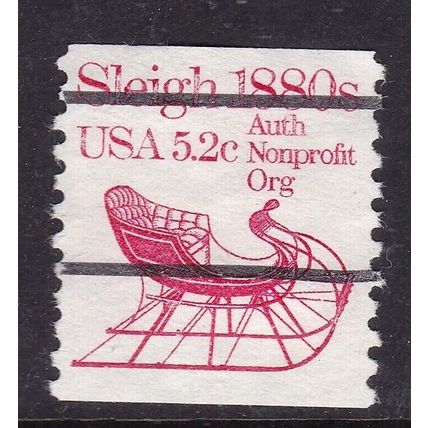 United States 1981 Sleigh 1880's 5.2c precancel fine used SG 1871 VGC
