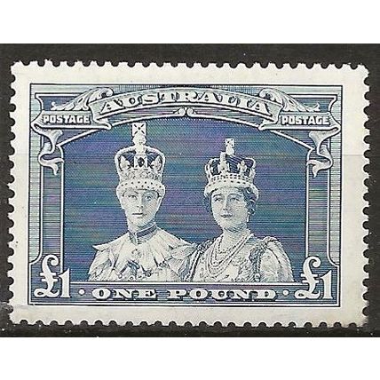 Australia 1938 SG178 £1 Bluish Slate Mounted Mint ..