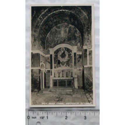 old postcard Holy Souls Chapel, Westminster Cathedral