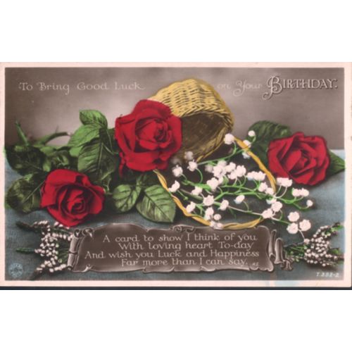 Vintage Rotary Photo PC - To Bring 'Good Luck' On Your Birthday