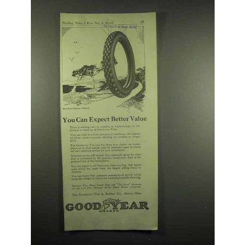 1917 Goodyear Tires Ad - Expect Better Value