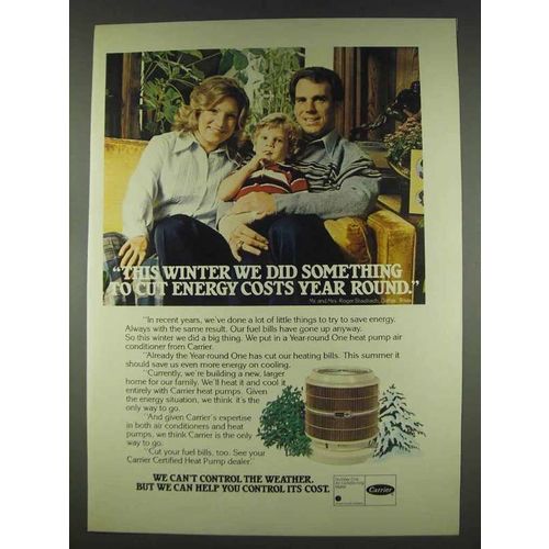 1978 Carrier Heat Pump Ad - Roger Staubach - This Winter