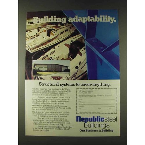 1979 Republic Steel Buildings Ad - Adaptability