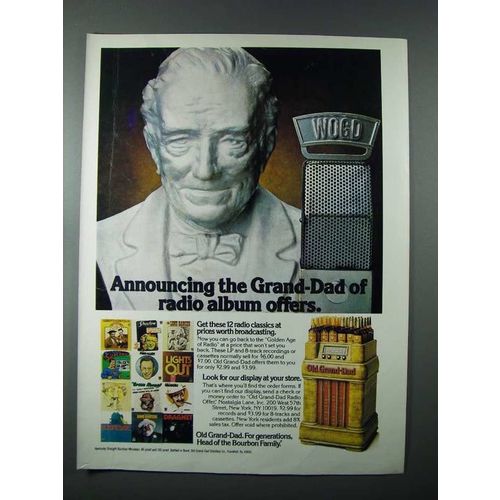 1980 Old Grand Dad Bourbon Ad - Radio Album Offers