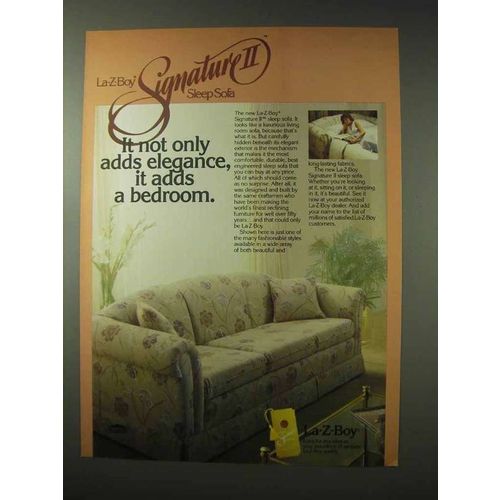 1984 La-Z-Boy Signature II Sleep Sofa Ad - Adds Bedroom